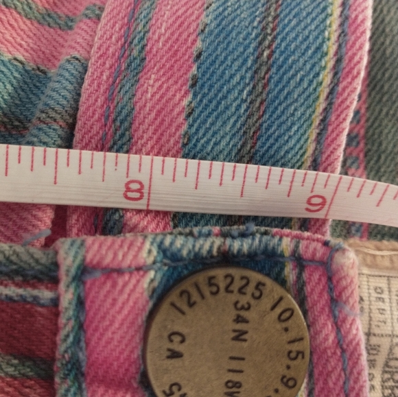 Sz 24/0 CURRENT ELLIOTT Gypsy Stripe Boyfriend Shorts - Picture 7 of 16